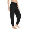 image:imageWiWi Womens Yoga Pants Viscose from Bamboo Stretchy Joggers Pant Comfy Lounge Bottoms Pajama Soft Breathable Cooling SXXLBlack