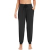 image:imageWiWi Womens Yoga Pants Viscose from Bamboo Stretchy Joggers Pant Comfy Lounge Bottoms Pajama Soft Breathable Cooling SXXLBlack