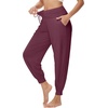 image:imageWiWi Womens Yoga Pants Viscose from Bamboo Stretchy Joggers Pant Comfy Lounge Bottoms Pajama Soft Breathable Cooling SXXLMulberry