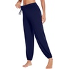 image:imageWiWi Womens Yoga Pants Viscose from Bamboo Stretchy Joggers Pant Comfy Lounge Bottoms Pajama Soft Breathable Cooling SXXLNavy