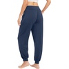 image:imageWiWi Womens Yoga Pants Viscose from Bamboo Stretchy Joggers Pant Comfy Lounge Bottoms Pajama Soft Breathable Cooling SXXLNavy Blue