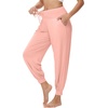 image:imageWiWi Womens Yoga Pants Viscose from Bamboo Stretchy Joggers Pant Comfy Lounge Bottoms Pajama Soft Breathable Cooling SXXLPeach Pink