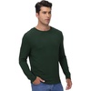 image:imageWiWi Mens Super Soft Long Sleeve Tees Moisture Wicking Shirts Viscose from Bamboo Cooling Crew Neck TShirt SXXLBdark Fence Green