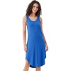 image:imageWiWi Nightgowns for Women Bamboo Viscose Super Soft Sleeveless Racerback Night Shirts Plus Size Cooling Sleepshirts S4XAbright Blue
