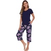 D-navy/Purple Floral