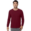 image:imageWiWi Viscose from Bamboo Mens Long Sleeve TShirt Crew Neck Lightweight Cooling Running Hiking SXXLDark Red