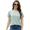 image:imageWiWi Womens TShirt Soft Short Sleeve Pullover Tops Casual Crew Neck Basic Tee T Shirt SXXLStylea Dusty Aqua