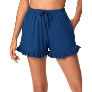 image:imageWiWi Bamboo Visose Pajama Shorts for Women Soft Sleep Bottoms Plus Size Lounge Boxers Pj Sleepwear Bottom S4XBblue Depth