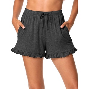 image:imageWiWi Bamboo Visose Pajama Shorts for Women Soft Sleep Bottoms Plus Size Lounge Boxers Pj Sleepwear Bottom S4XBcharcoal Heather