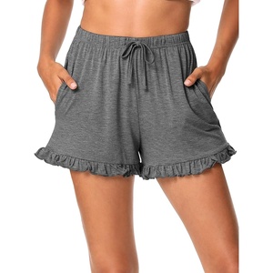 image:imageWiWi Bamboo Visose Pajama Shorts for Women Soft Sleep Bottoms Plus Size Lounge Boxers Pj Sleepwear Bottom S4XBdark Heather Grey