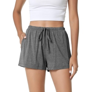 image:imageWiWi Bamboo Visose Pajama Shorts for Women Soft Sleep Bottoms Plus Size Lounge Boxers Pj Sleepwear Bottom S4XCdark Heather Grey