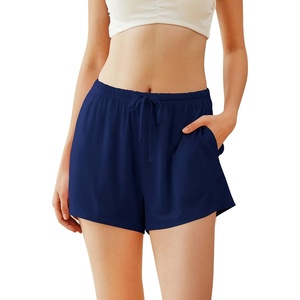 image:imageWiWi Bamboo Visose Pajama Shorts for Women Soft Sleep Bottoms Plus Size Lounge Boxers Pj Sleepwear Bottom S4XCnavy