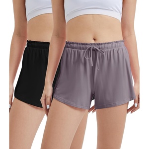 image:imageWiWi Bamboo Visose Pajama Shorts for Women Soft Sleep Bottoms Plus Size Lounge Boxers Pj Sleepwear Bottom S4XEblackdark Grey