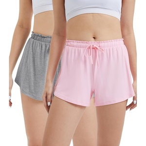 image:imageWiWi Bamboo Visose Pajama Shorts for Women Soft Sleep Bottoms Plus Size Lounge Boxers Pj Sleepwear Bottom S4XEheather Greypink
