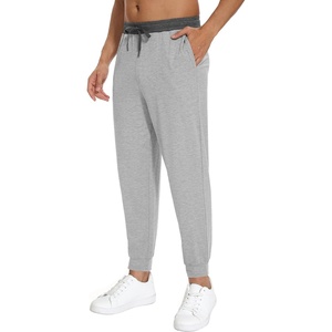 image:imageWiWi Mens Sweatpants Joggers for Men with Pocket Athletic Running Workout Gym Pants Lightweight Track Casual Pant SXXLClight Heather GreyCharcoal Heather