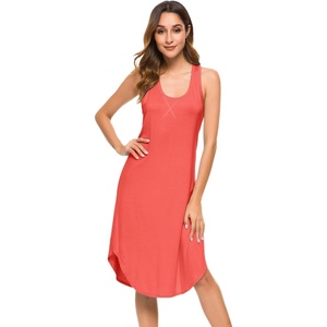 image:imageWiWi Nightgowns for Women Bamboo Viscose Super Soft Sleeveless Racerback Night Shirts Plus Size Cooling Sleepshirts S4XApeach