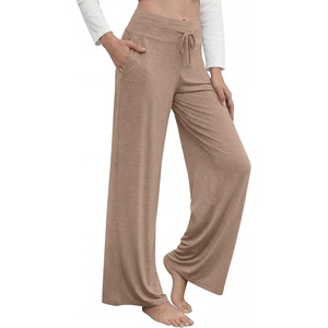 image:imageWiWi Pajama Pants for Women Bamboo Viscose Super Soft Bottoms Plus Size Cooling Wide Leg Casual Lounge Yoga Sweatpants S4XAcamel
