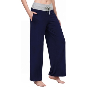 image:imageWiWi Pajama Pants for Women Bamboo Viscose Super Soft Bottoms Plus Size Cooling Wide Leg Casual Lounge Yoga Sweatpants S4XAnavyLight Heather Grey