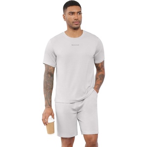 image:imageWiWi Super Soft Cooling Mens Tracksuit Set Breathable 2 Piece Jogger Outfit Modal Cotton Pullover Jogging Sweatsuits SXXLCgrayish White