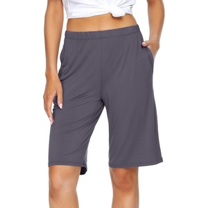 image:imageWiWi Viscose from Bamboo Soft Sleep Shorts for Women Pajama Bottoms Lounge Plus Size Lightweight Short Pants S3XDark Grey