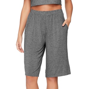 image:imageWiWi Viscose from Bamboo Soft Sleep Shorts for Women Pajama Bottoms Lounge Plus Size Lightweight Short Pants S3XDark Heather Grey