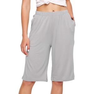 image:imageWiWi Viscose from Bamboo Soft Sleep Shorts for Women Pajama Bottoms Lounge Plus Size Lightweight Short Pants S3XLight Grey