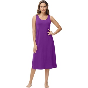 image:imageWiWi Viscose from Bamboo Tank Nightgown for Women Super Soft Summer Sleeveless Cooling Sleep Shirts SXXLApurple