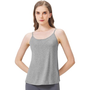 image:imageWiWi Womens Camisole Adjustable Spaghetti Straps Undershirt Soft Tank Tops Bamboo Viscose Cami Sleepwear SXXLAheather Grey