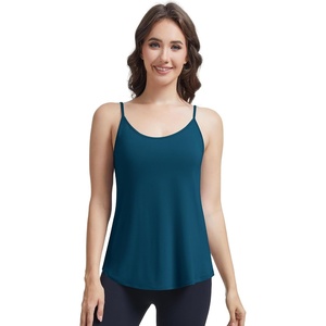 image:imageWiWi Womens Camisole Adjustable Spaghetti Straps Undershirt Soft Tank Tops Bamboo Viscose Cami Sleepwear SXXLBpeacock Blue