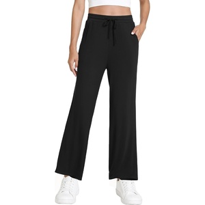 image:imageWiWi Womens Sweatpants Loose Casual Lounge Work Pants Lightweight Yoga Pant with Pockets SXXLAblack