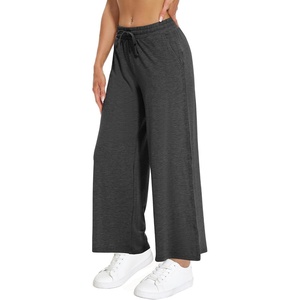 image:imageWiWi Womens Sweatpants Loose Casual Lounge Work Pants Lightweight Yoga Pant with Pockets SXXLBcharcoal Heather