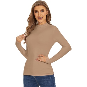 image:imageWiWi Womens TShirt Soft Short Sleeve Pullover Tops Casual Crew Neck Basic Tee T Shirt SXXLStylec Khaki