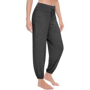 image:imageWiWi Womens Yoga Pants Viscose from Bamboo Stretchy Joggers Pant Comfy Lounge Bottoms Pajama Soft Breathable Cooling SXXLCharcoal Heather