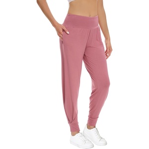 image:imageWiWi Womens Yoga Pants Viscose from Bamboo Stretchy Joggers Pant Comfy Lounge Bottoms Pajama Soft Breathable Cooling SXXLDusty Rose