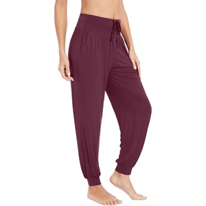 image:imageWiWi Womens Yoga Pants Viscose from Bamboo Stretchy Joggers Pant Comfy Lounge Bottoms Pajama Soft Breathable Cooling SXXLMulberry