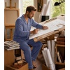 image:imageWiWi Bamboo Viscose Mens Pajamas Set Soft Button Down Cooling Sleepwear and Pants Knit Lounge PJs with Pockets SXXLAblue