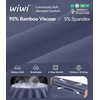 image:imageWiWi Bamboo Viscose Mens Pajamas Set Soft Button Down Cooling Sleepwear and Pants Knit Lounge PJs with Pockets SXXLAblue