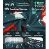 image:imageWiWi Bamboo Viscose Mens Pajamas Set Soft Button Down Cooling Sleepwear and Pants Knit Lounge PJs with Pockets SXXLAchristmas Elk on Green
