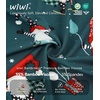 image:imageWiWi Bamboo Viscose Mens Pajamas Set Soft Button Down Cooling Sleepwear and Pants Knit Lounge PJs with Pockets SXXLAchristmas Elk on Green
