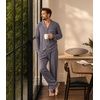 image:imageWiWi Bamboo Viscose Mens Pajamas Set Soft Button Down Cooling Sleepwear and Pants Knit Lounge PJs with Pockets SXXLAdark Grey