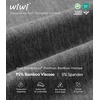 image:imageWiWi Bamboo Viscose Mens Pajamas Set Soft Button Down Cooling Sleepwear and Pants Knit Lounge PJs with Pockets SXXLAdark Heather Grey