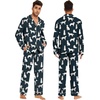 image:imageWiWi Bamboo Viscose Mens Pajamas Set Soft Button Down Cooling Sleepwear and Pants Knit Lounge PJs with Pockets SXXLAdog