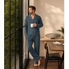 image:imageWiWi Bamboo Viscose Mens Pajamas Set Soft Button Down Cooling Sleepwear and Pants Knit Lounge PJs with Pockets SXXLAgrayish Blue