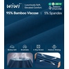 image:imageWiWi Bamboo Viscose Mens Pajamas Set Soft Button Down Cooling Sleepwear and Pants Knit Lounge PJs with Pockets SXXLAink Blue