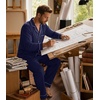 image:imageWiWi Bamboo Viscose Mens Pajamas Set Soft Button Down Cooling Sleepwear and Pants Knit Lounge PJs with Pockets SXXLAnavy
