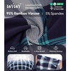 image:imageWiWi Bamboo Viscose Mens Pajamas Set Soft Button Down Cooling Sleepwear and Pants Knit Lounge PJs with Pockets SXXLAnavyGreen Stripe Plaid