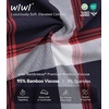 image:imageWiWi Bamboo Viscose Mens Pajamas Set Soft Button Down Cooling Sleepwear and Pants Knit Lounge PJs with Pockets SXXLAnavyRed Stripe Plaid