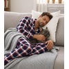 image:imageWiWi Bamboo Viscose Mens Pajamas Set Soft Button Down Cooling Sleepwear and Pants Knit Lounge PJs with Pockets SXXLAnavyRed Stripe Plaid