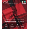 image:imageWiWi Bamboo Viscose Mens Pajamas Set Soft Button Down Cooling Sleepwear and Pants Knit Lounge PJs with Pockets SXXLAred Plaid