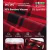 image:imageWiWi Bamboo Viscose Mens Pajamas Set Soft Button Down Cooling Sleepwear and Pants Knit Lounge PJs with Pockets SXXLAred Plaid